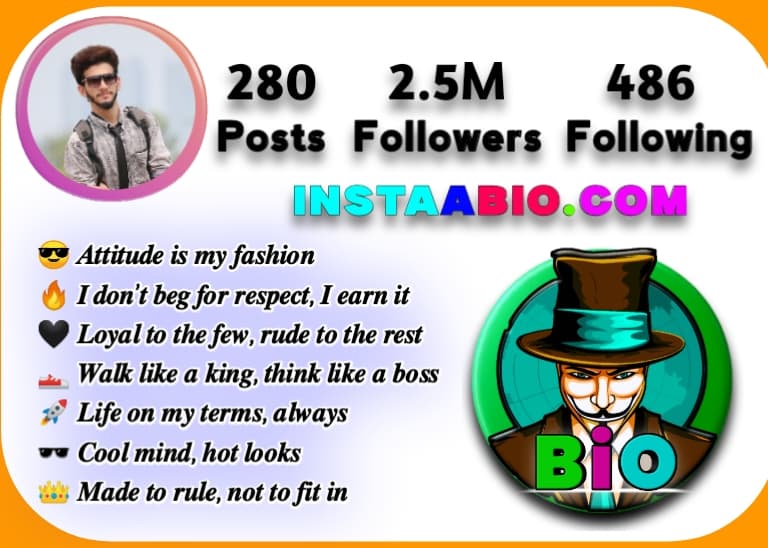 Stylish Font Bio for instagram For Boy Attitude Stylish Font Bio For Boy Attitude